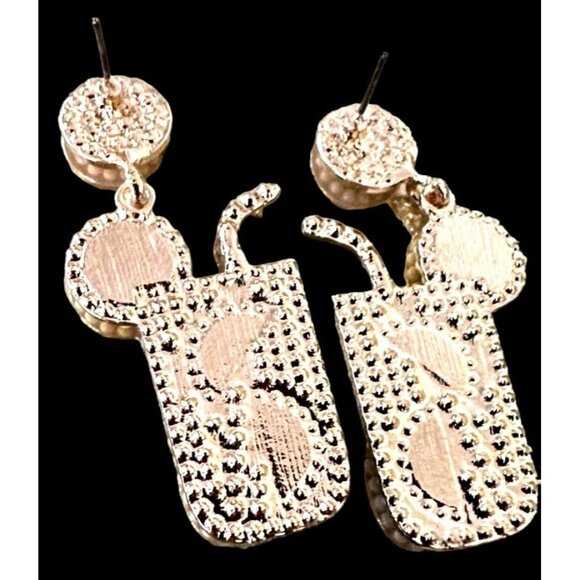 Tropical Cocktail Earrings Beaded Dangle Posts Lemon Lime Cruise Island … - Picture 12 of 12